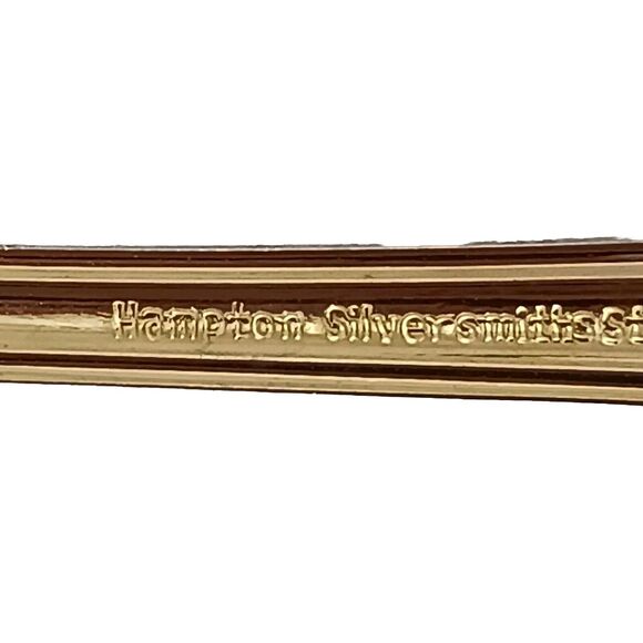 Hampton Silversmiths Gold Electroplate Elegant Scroll Deco Teaspoon Replacement - Picture 5 of 15